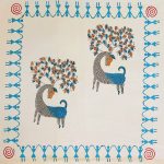 Pair Of Deer Design White Colour Cushion Cover