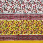 Red Flower Jaal Pure Cotton Block Print Bedsheet