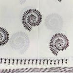 Dark Brown Colour Warli Design Print Colour Dohar