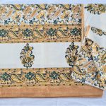 Yellow & Green Flower Design Bedsheet