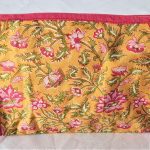 Pink Floral Jaal Design Yellow Multipurpose / Toiletry Bag