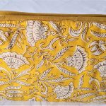 Floral Jaal Design Golden Yellow Multipurpose / Toiletry Bag