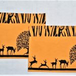 Deer & Tree, Tiger Strips Bold Yellow Colour Table Mats (Set Of 4)