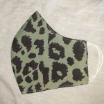 Leopard Print Green Face Mask