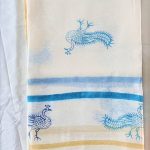 Blue colour Peacock design Chanderi Dupatta