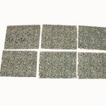 Olive & Turquoise  Floral  jaal design gad print Table Napkins (Set of 6)