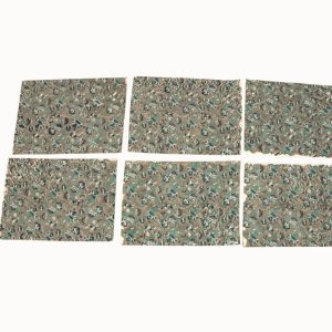 Olive & Turquoise  Floral  jaal design gad print Table Napkins (Set of 6)