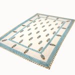 Blue & Green leaves design Table cover