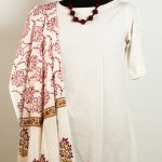 Pink colour big Flower jal design Mal-Mal  Dupatta