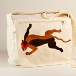 Gond Art Tiger Print Sling Bag, Standard Size